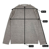 45R/45rpm 度詰天竺の90845星Tシャツ（トップ） 定価12600円 長袖Ｔシャツ カットソー ロンＴ グレー レディース フォーティーファイブアールピーエム【中古】5-1016M∞