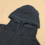 45R/45rpm 度詰天竺の908フーディ（インディゴ 濃） 定価17600円 カットソー パーカー ネイビー レディース フォーティーファイブアールピーエム【中古】5-1016M∞