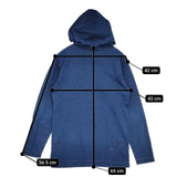 45R/45rpm 度詰天竺の908フーディ（インディゴ 濃） 定価17600円 カットソー パーカー ネイビー レディース フォーティーファイブアールピーエム【中古】5-1016M∞