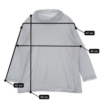 Plantation コットンチュール七分袖Tシャツ 定価17600円 Ｔシャツ カットソー 24SS ライトブルー レディース プランテーション【中古】5-0804M∞