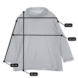 Plantation コットンチュール七分袖Tシャツ 定価17600円 Ｔシャツ カットソー 24SS ライトブルー レディース プランテーション【中古】5-0804M∞
