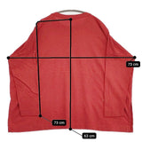 45R/45rpm ジンバブエコットンワイドTシャツ カットソー レッド レディース フォーティーファイブアールピーエム【中古】5-1201M∞