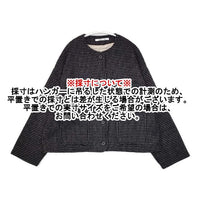 Lilou&Lily リサイクルウール ツイード ピンヘッド柄 ジャケット ブラック ベージュ レディース リルアンドリリー【中古】5-1005T∞