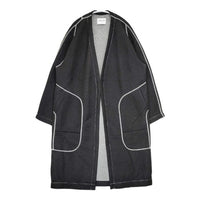 TAGE テンセルナイロンロングコーディガン 羽織 ガウン ダンボールニット カーディガン ブラック レディース タージュ【中古】5-1005M∞