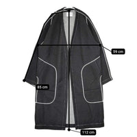 TAGE テンセルナイロンロングコーディガン 羽織 ガウン ダンボールニット カーディガン ブラック レディース タージュ【中古】5-1005M∞