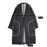 TAGE テンセルナイロンロングコーディガン 羽織 ガウン ダンボールニット カーディガン ブラック レディース タージュ【中古】5-1005M∞