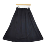 PUPULA 114243F コットン ウエストゴム ロングスカート ブラック レディース ププラ【中古】5-1022M∞