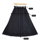 PUPULA 114243F コットン ウエストゴム ロングスカート ブラック レディース ププラ【中古】5-1022M∞