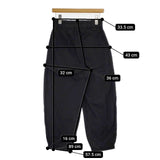 pas a pas 後染め加工 イージーパンツ Z132027 コットン パンツ ブラック レディース パスアパス【中古】5-0804M∞