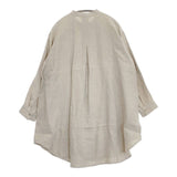 Yesterday CROSS コットンハウスアヤ リネン オーバーサイズ 長袖シャツ ベージュ レディース イエスタデイクロス【中古】5-1022M∞