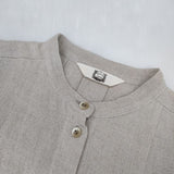 Yesterday CROSS コットンハウスアヤ リネン オーバーサイズ 長袖シャツ ベージュ レディース イエスタデイクロス【中古】5-1022M∞