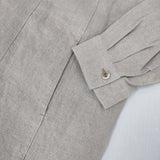 Yesterday CROSS コットンハウスアヤ リネン オーバーサイズ 長袖シャツ ベージュ レディース イエスタデイクロス【中古】5-1022M∞