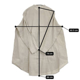 Yesterday CROSS コットンハウスアヤ リネン オーバーサイズ 長袖シャツ ベージュ レディース イエスタデイクロス【中古】5-1022M∞