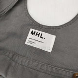 MHL. 595-156371 サロペットスカート コットンリネン ワンピース グレー レディース エムエイチエル【中古】5-1016M∞