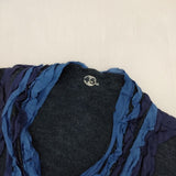 45R/45rpm 歳時記おり姫かさねカシュクール インディゴ フリル 定価37400円 カーディガン ネイビー レディース フォーティーファイブアールピーエム【中古】5-1016M∞