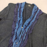 45R/45rpm 歳時記おり姫かさねカシュクール インディゴ フリル 定価37400円 カーディガン ネイビー レディース フォーティーファイブアールピーエム【中古】5-1016M∞