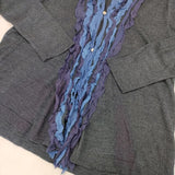 45R/45rpm 歳時記おり姫かさねカシュクール インディゴ フリル 定価37400円 カーディガン ネイビー レディース フォーティーファイブアールピーエム【中古】5-1016M∞