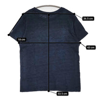 45R/45rpm サイズ2 半袖Ｔシャツ カットソー ネイビー イエロー レディース フォーティーファイブアールピーエム【中古】5-0708S♪