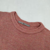 45R/45rpm モンサンミッシェルリネンニットチュニック 定価41800円 ラミー セーター ニット ピンク レディース フォーティーファイブアールピーエム【中古】5-1016M∞