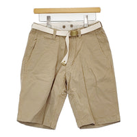 MASTER&CO. SHORT CHINO WITH BELT ベルト付き 定価16590円 XS ショートパンツ ショーツ ベージュ レディース マスターアンドコー【中古】5-0708S♪