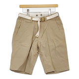 MASTER&CO. SHORT CHINO WITH BELT ベルト付き 定価16590円 XS ショートパンツ ショーツ ベージュ レディース マスターアンドコー【中古】5-0708S♪