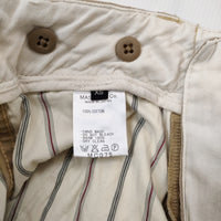 MASTER&CO. SHORT CHINO WITH BELT ベルト付き 定価16590円 XS ショートパンツ ショーツ ベージュ レディース マスターアンドコー【中古】5-0708S♪