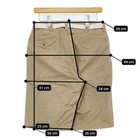 MASTER&CO. SHORT CHINO WITH BELT ベルト付き 定価16590円 XS ショートパンツ ショーツ ベージュ レディース マスターアンドコー【中古】5-0708S♪