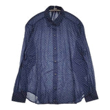 JOURNAL STANDARD レーヨン チェックドット柄 ブラウス シャツ ネイビー レディース ジャーナルスタンダード【中古】5-1016M∞