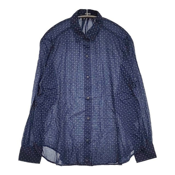 JOURNAL STANDARD レーヨン チェックドット柄 ブラウス シャツ ネイビー レディース ジャーナルスタンダード【中古】5-1016M∞
