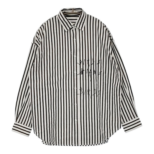 FRAMeWORK ×Levi Pata レギュラー ストライプ 長袖シャツ 24AW ホワイト ブラック レディース フレームワーク【中古】5-0628M♪