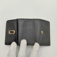 MARC JACOBS THE SNAPSHOT MINI TRIFOLD ウォレット 三つ折り財布 ブラック グレー レディース マークジェイコブス【中古】5-0813G∞