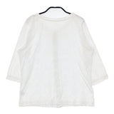 45R/45rpm カットワークカーディガン 女の子 定価19800円 カーディガン ホワイト レディース フォーティーファイブアールピーエム【中古】5-0804M∞