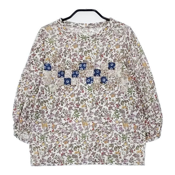 45R/45rpm キルトフラワープリントのTシャツ 定価17600円 カットソー マルチカラー レディース フォーティーファイブアールピーエム【中古】5-0804M∞