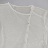 GEORGES RECH 日本製 アシンメトリー カーディガン オフホワイト レディース ジョルジュレッシュ【中古】5-0804M∞