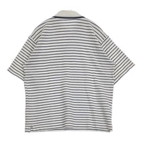 BURBERRY LONDON ノバチェック ボーダー サイズM ポロシャツ ホワイト ネイビー メンズ バーバリーロンドン【中古】5-0713S♪