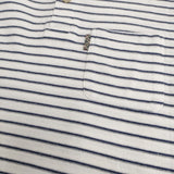BURBERRY LONDON ノバチェック ボーダー サイズM ポロシャツ ホワイト ネイビー メンズ バーバリーロンドン【中古】5-0713S♪