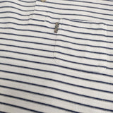 BURBERRY LONDON ノバチェック ボーダー サイズM ポロシャツ ホワイト ネイビー メンズ バーバリーロンドン【中古】5-0713S♪