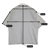 BURBERRY LONDON ノバチェック ボーダー サイズM ポロシャツ ホワイト ネイビー メンズ バーバリーロンドン【中古】5-0713S♪