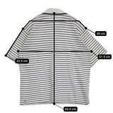 BURBERRY LONDON ノバチェック ボーダー サイズM ポロシャツ ホワイト ネイビー メンズ バーバリーロンドン【中古】5-0713S♪