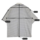 BURBERRY LONDON ノバチェック ボーダー サイズM ポロシャツ ホワイト ネイビー メンズ バーバリーロンドン【中古】5-0713S♪