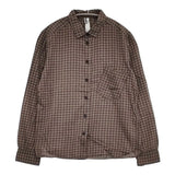 MHL. 578-253979 コットンウール チェック 長袖シャツ ブラウン レディース エムエイチエル【中古】5-1016M∞