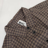 MHL. 578-253979 コットンウール チェック 長袖シャツ ブラウン レディース エムエイチエル【中古】5-1016M∞