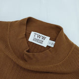 Traditional Weatherwear TWW モックネック リブ 長袖Ｔシャツ カットソー ロンＴ ブラウン レディース トラディショナルウェザーウェア【中古】5-1016M∞