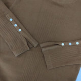 Traditional Weatherwear TWW モックネック リブ 長袖Ｔシャツ カットソー ロンＴ ブラウン レディース トラディショナルウェザーウェア【中古】5-1016M∞