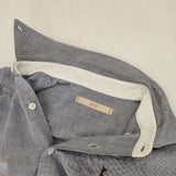 grin 824T-08 ボタンダウン 胸刺繍 コットン 長袖シャツ ブルー レディース グリン【中古】5-1109M∞