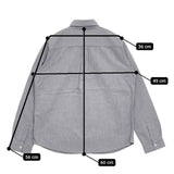 grin 824T-08 ボタンダウン 胸刺繍 コットン 長袖シャツ ブルー レディース グリン【中古】5-1109M∞