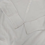 FABRIQUE en planete terre コットン ヘンリーネック ワッフル 長袖Ｔシャツ カットソー ロンＴ ホワイト レディース ファブリケ【中古】5-1016M∞