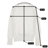 FABRIQUE en planete terre コットン ヘンリーネック ワッフル 長袖Ｔシャツ カットソー ロンＴ ホワイト レディース ファブリケ【中古】5-1016M∞