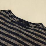 45R/45rpm インディゴギマボーダーテントTシャツ 定価38500円 セーター ニット ネイビー レディース フォーティーファイブアールピーエム【中古】5-1016M∞