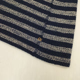 45R/45rpm インディゴギマボーダーテントTシャツ 定価38500円 セーター ニット ネイビー レディース フォーティーファイブアールピーエム【中古】5-1016M∞